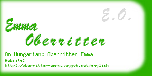 emma oberritter business card